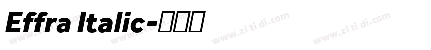 Effra Italic字体转换